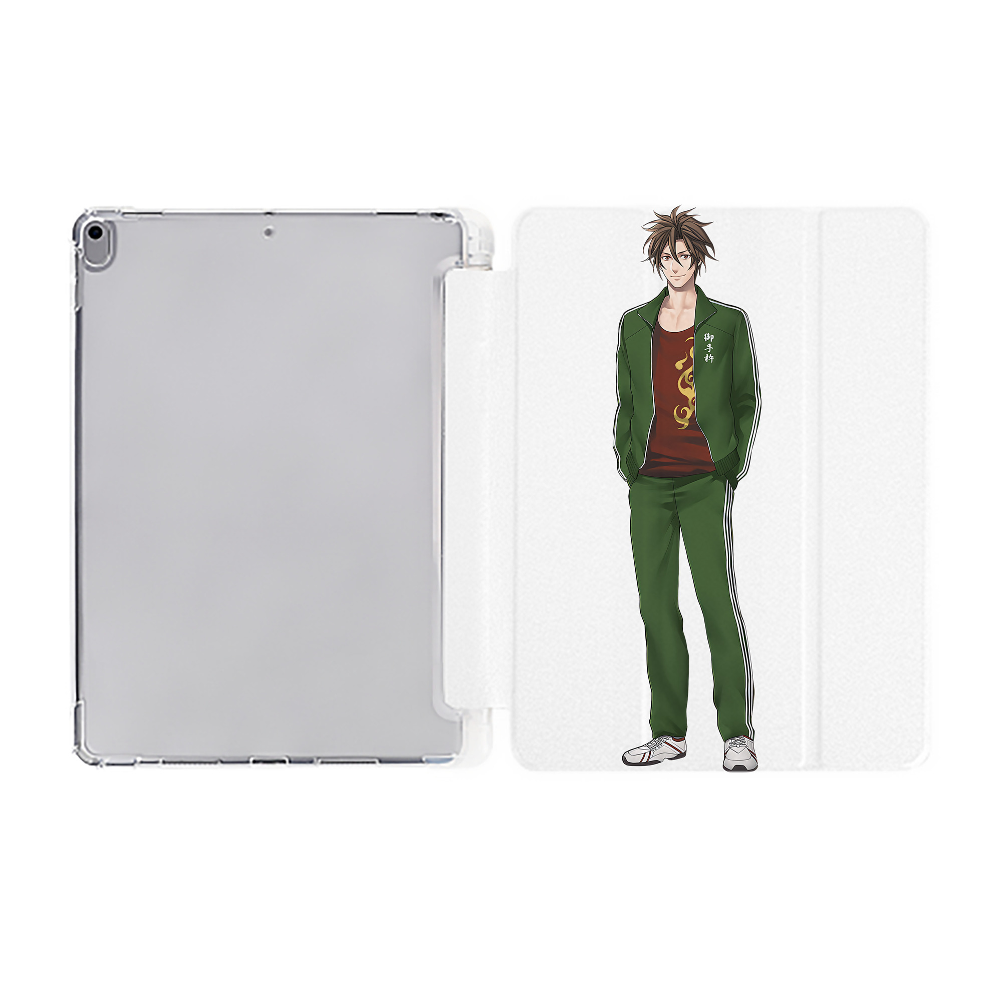 （画像用） 刀剣乱舞 Touken Ranbu IPad ケース ペン収納付き 三つ折りスタンド PUレザー×シリコン 対応機種9.5/10.5/10.9インチ